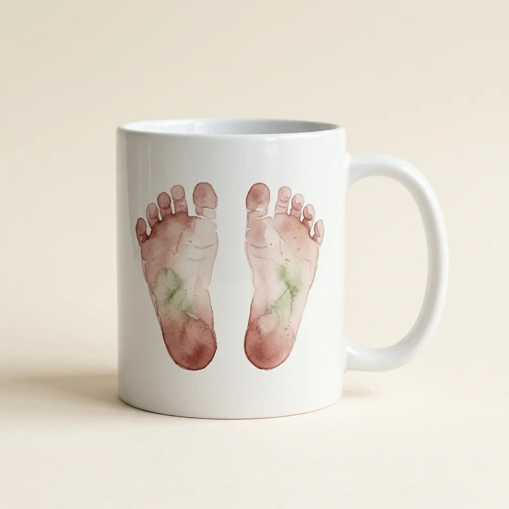 The same artwork previewed on a mug